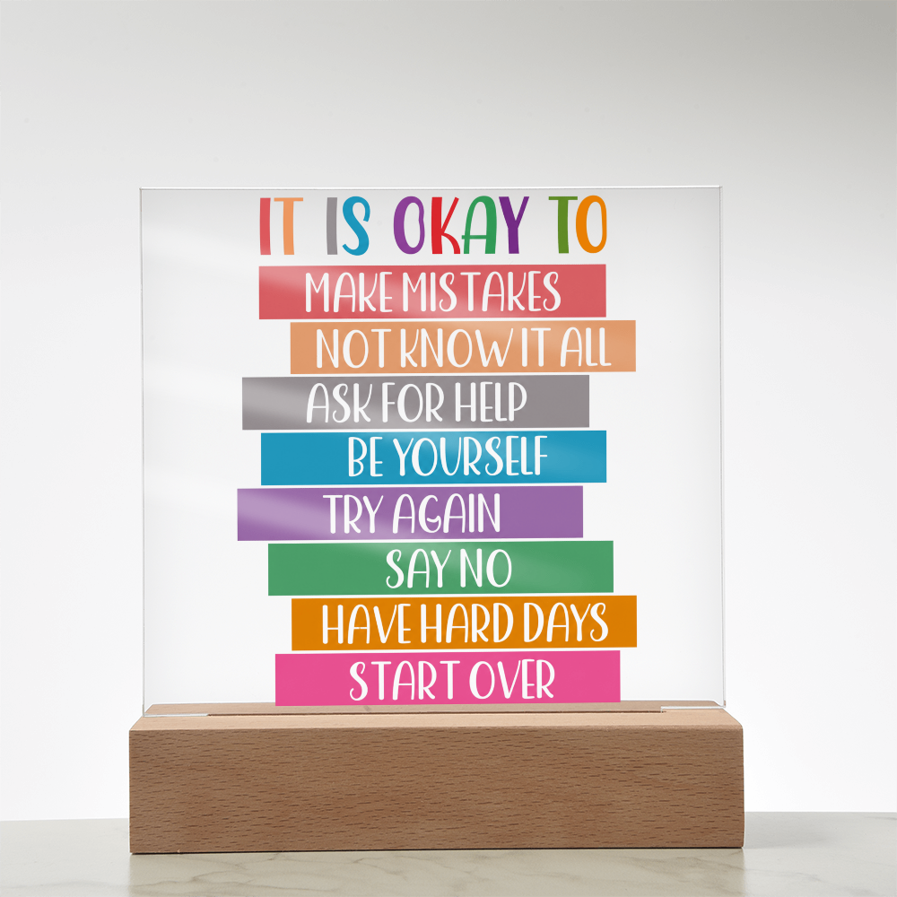 It's okay to make mistakes Plaque