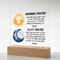 Morning Prayer and Night Prayer Square Acrylic Plaque