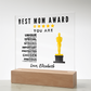Best Mom Award Acrylic Plaque with Stand