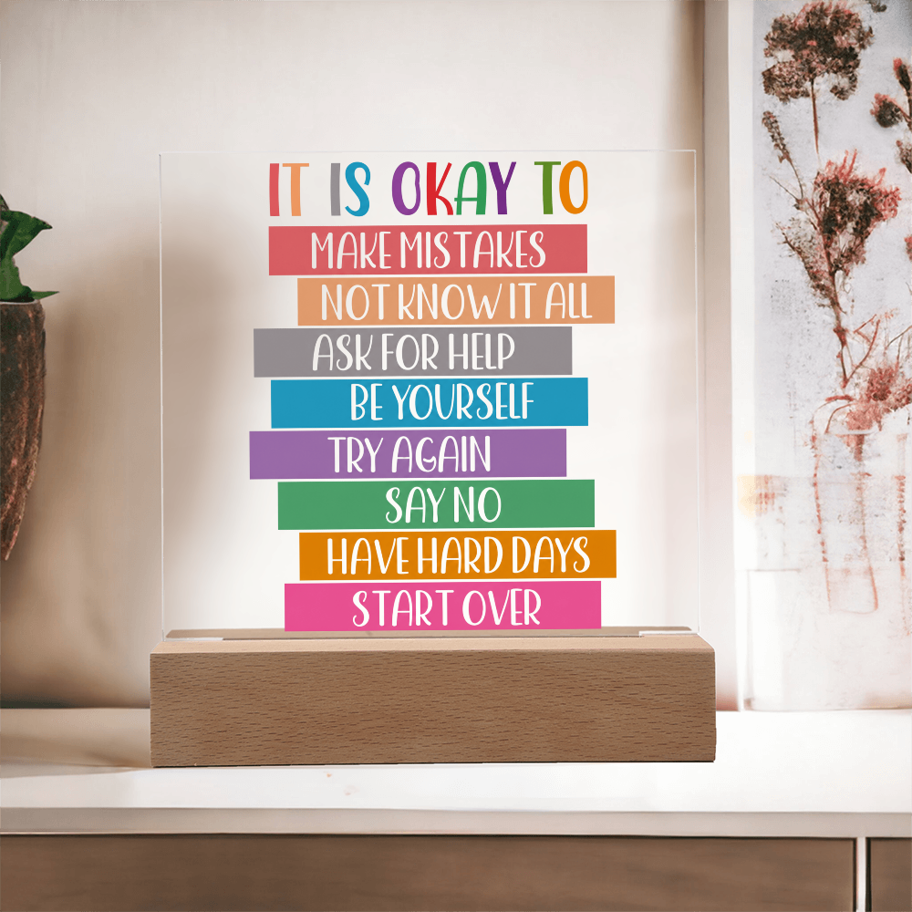 It's okay to make mistakes Plaque