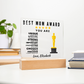 Best Mom Award Acrylic Plaque with Stand