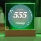 Almost Sold Out - Angel Number 555 with Aura Color - Acrylic Plaque with Stand