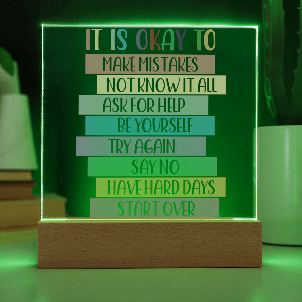 It's okay to make mistakes Plaque