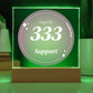 Almost Sold Out - Angel Number 333 with Aura Color - Acrylic Plaque with Stand