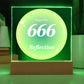 Almost Sold Out - Angel Number 666 with Aura Color - Acrylic Plaque with Stand