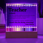 Thank You Teacher Personalized Printed Square Acrylic Plaque
