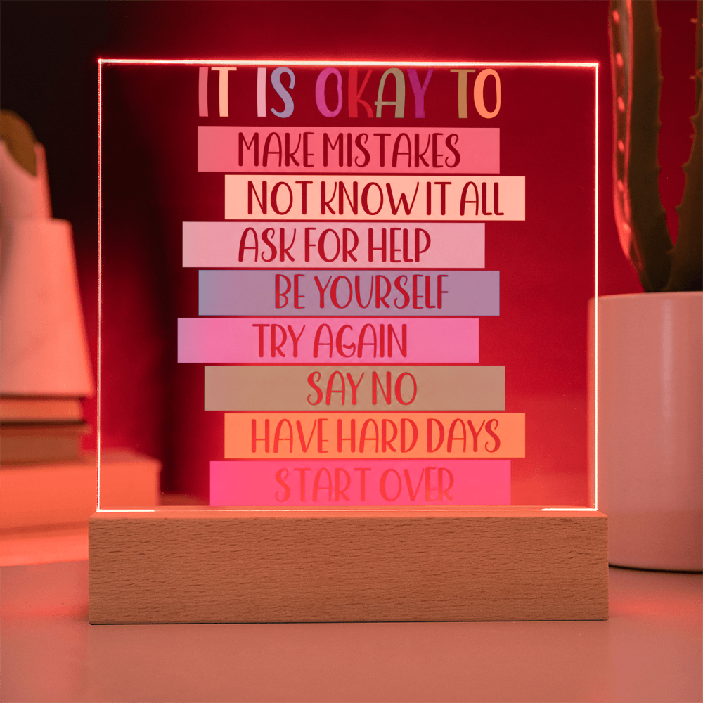 It's okay to make mistakes Plaque