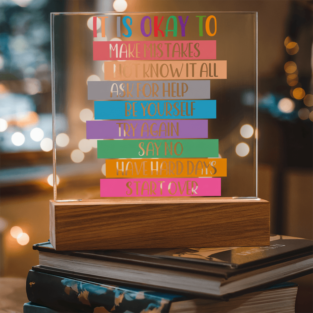 It's okay to make mistakes Plaque