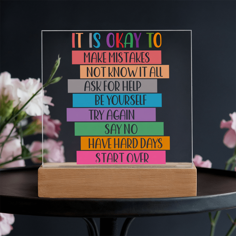It's okay to make mistakes Plaque