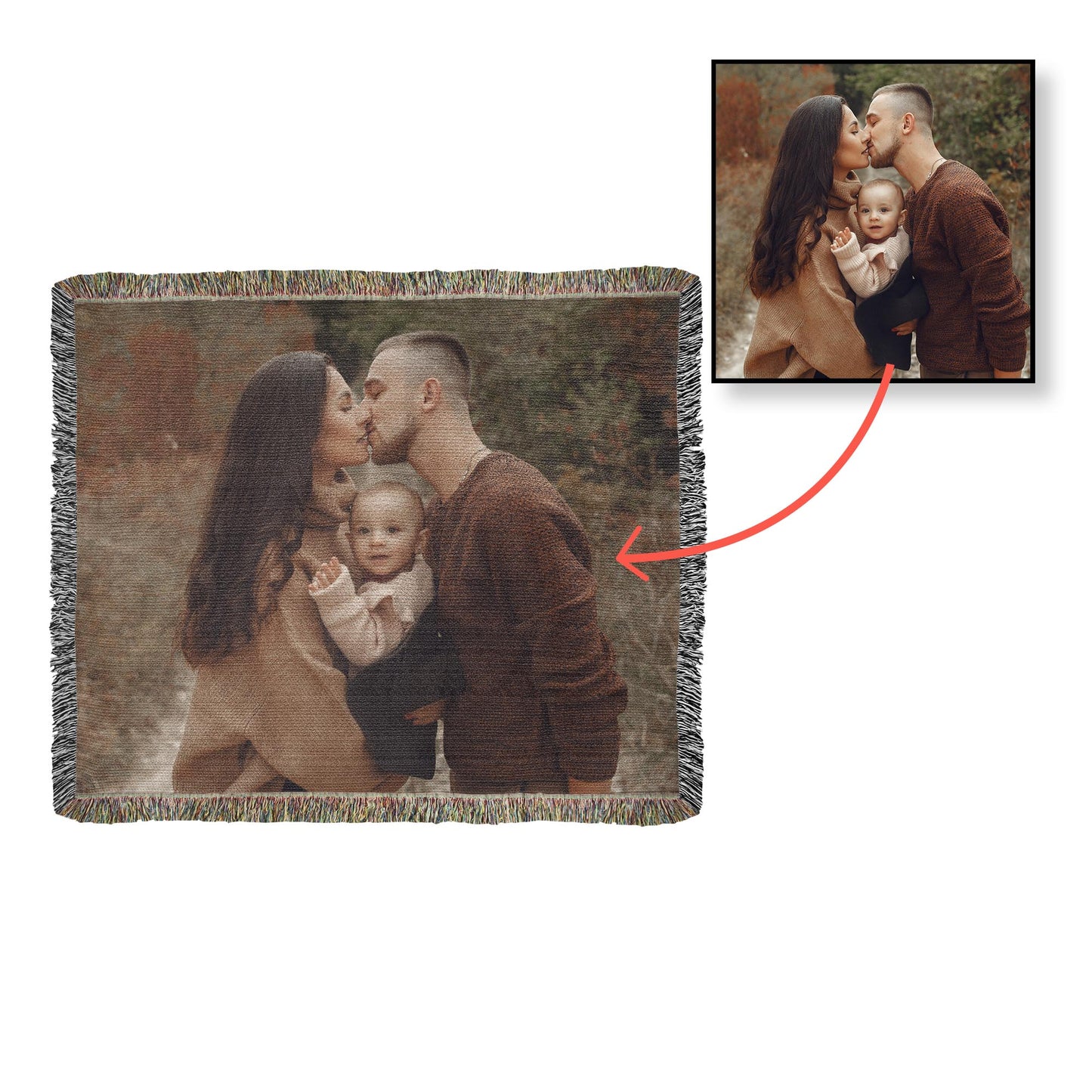 Photo Heirloom Woven Blanket (Landscape)