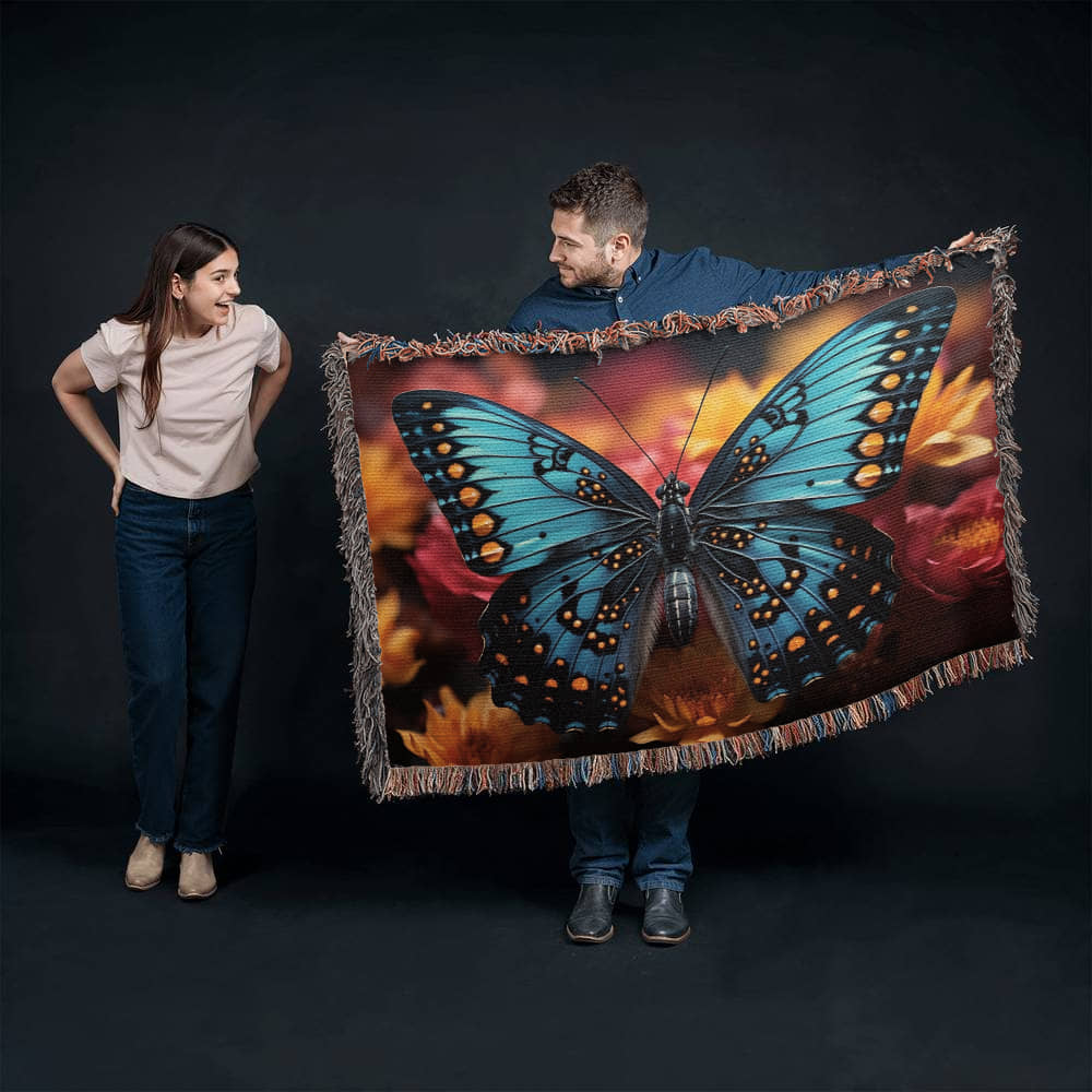 Revised Butterfly Heirloom Woven Blanket