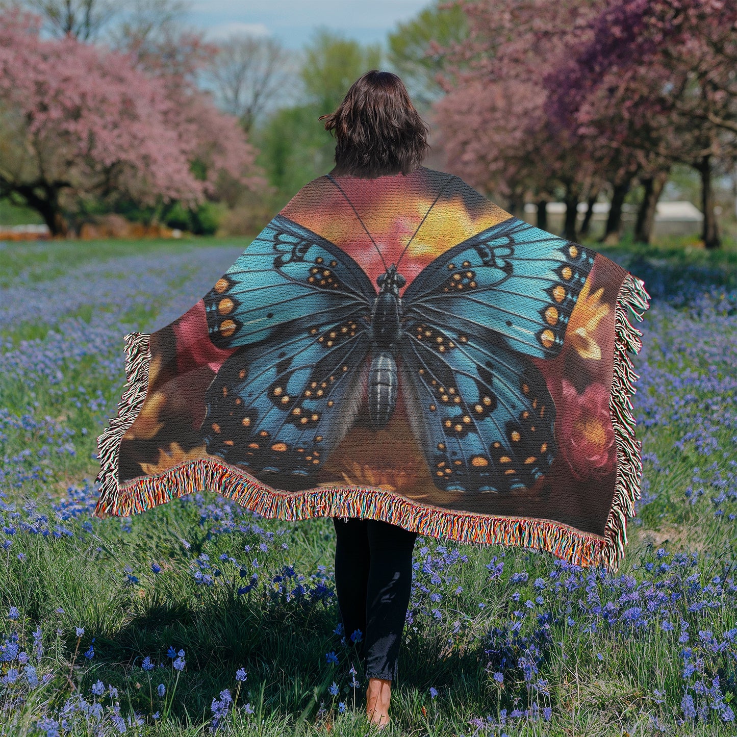 Revised Butterfly Heirloom Woven Blanket