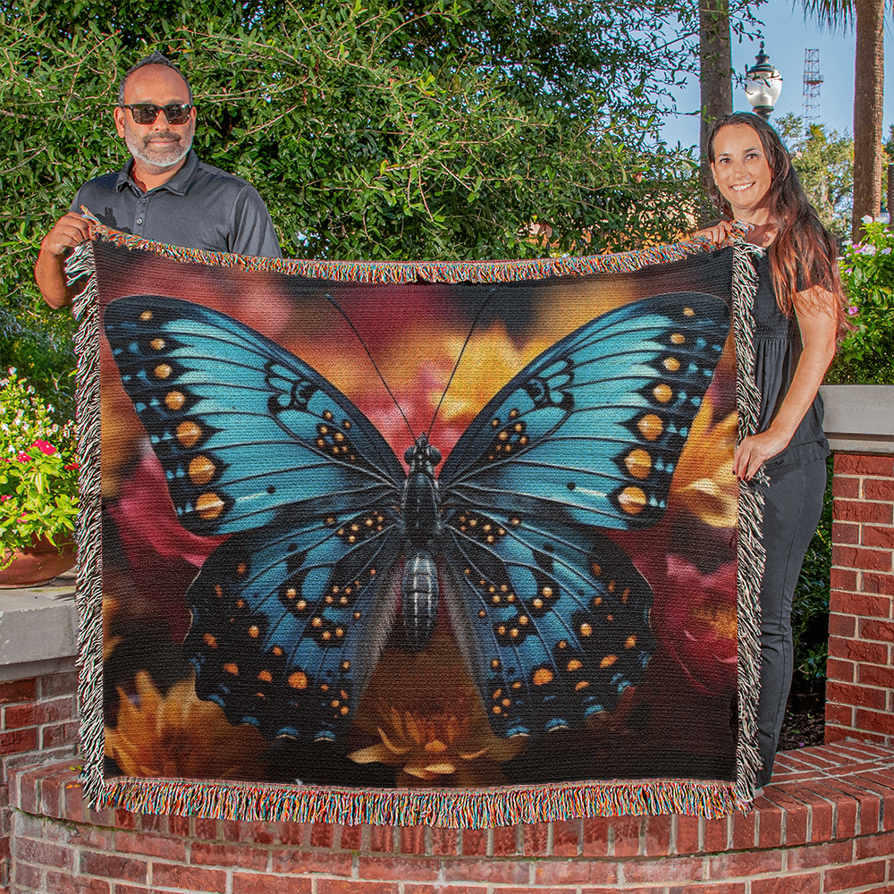 Revised Butterfly Heirloom Woven Blanket