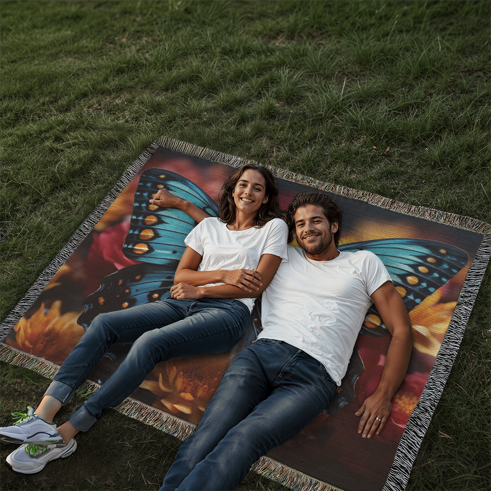 Revised Butterfly Heirloom Woven Blanket