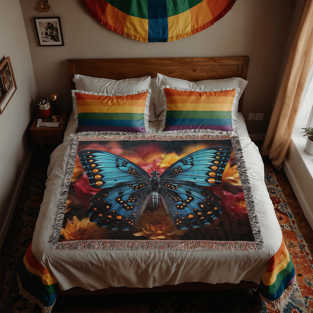 Revised Butterfly Heirloom Woven Blanket