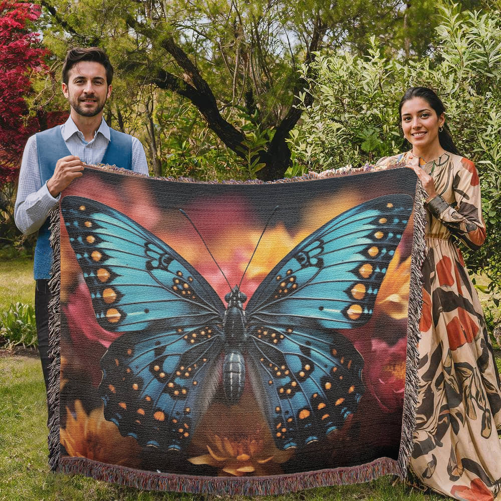 Revised Butterfly Heirloom Woven Blanket