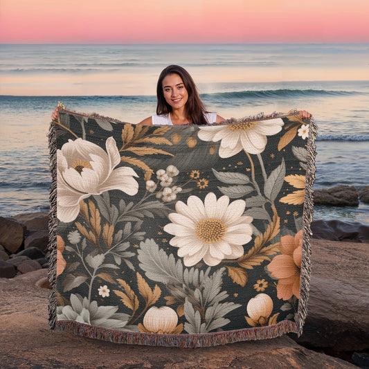Boho Flowers Heirloom Blanket
