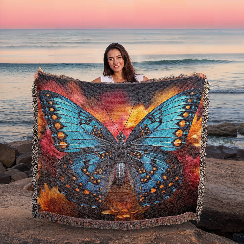 Revised Butterfly Heirloom Woven Blanket