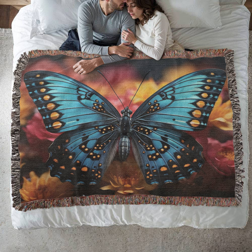 Revised Butterfly Heirloom Woven Blanket