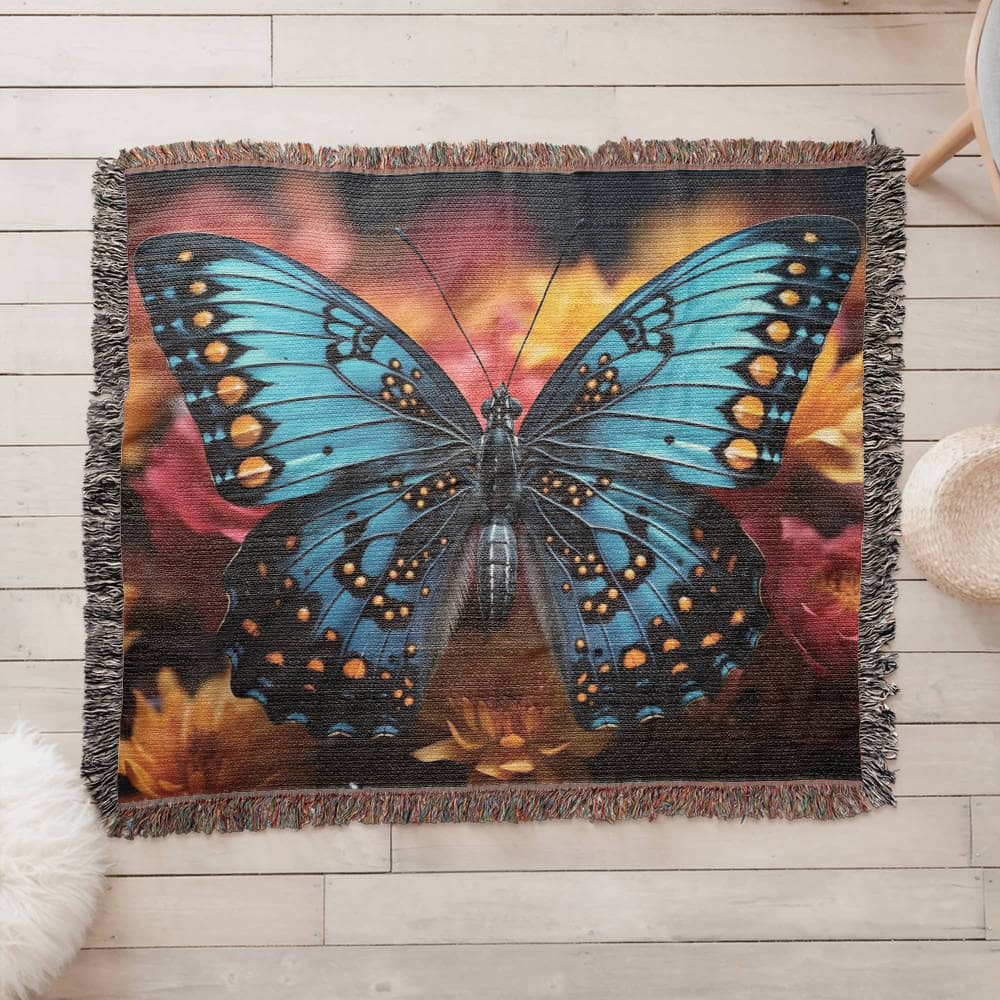Revised Butterfly Heirloom Woven Blanket