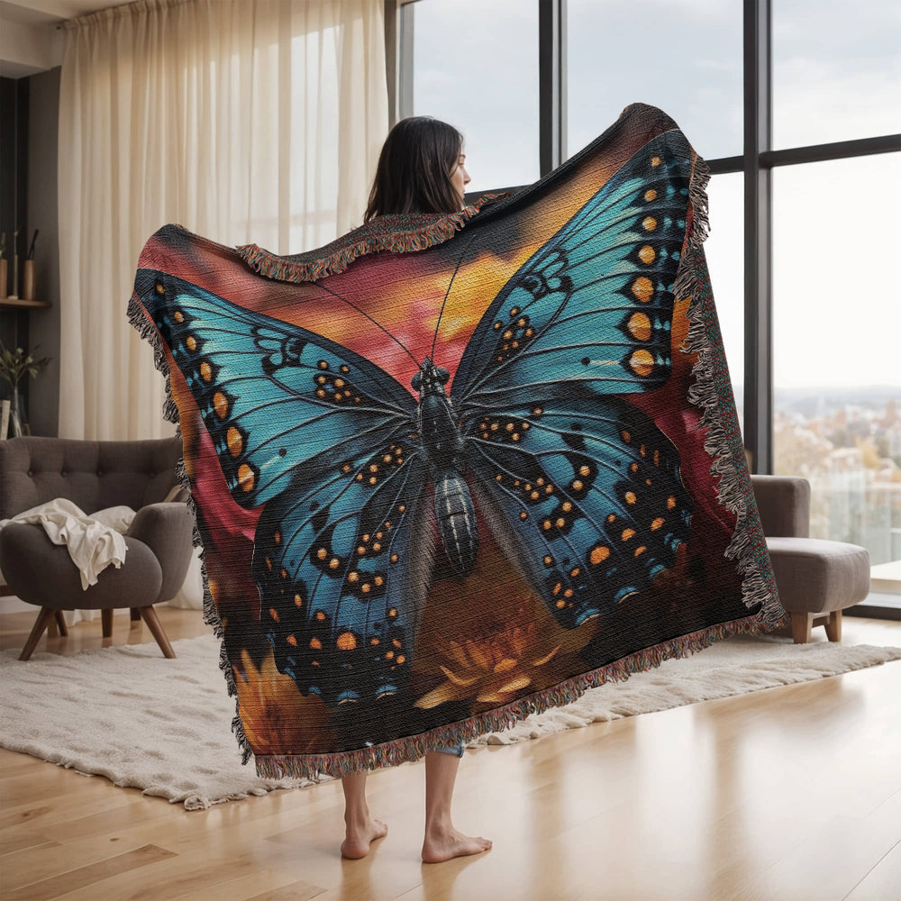 Revised Butterfly Heirloom Woven Blanket