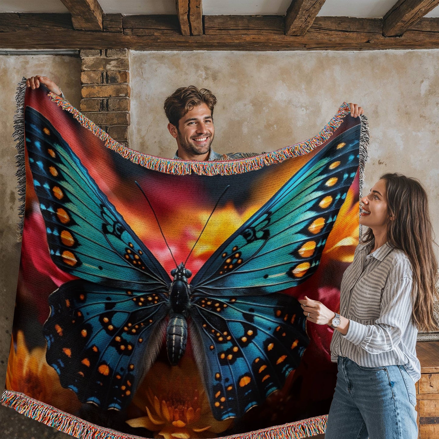 Revised Butterfly Heirloom Woven Blanket
