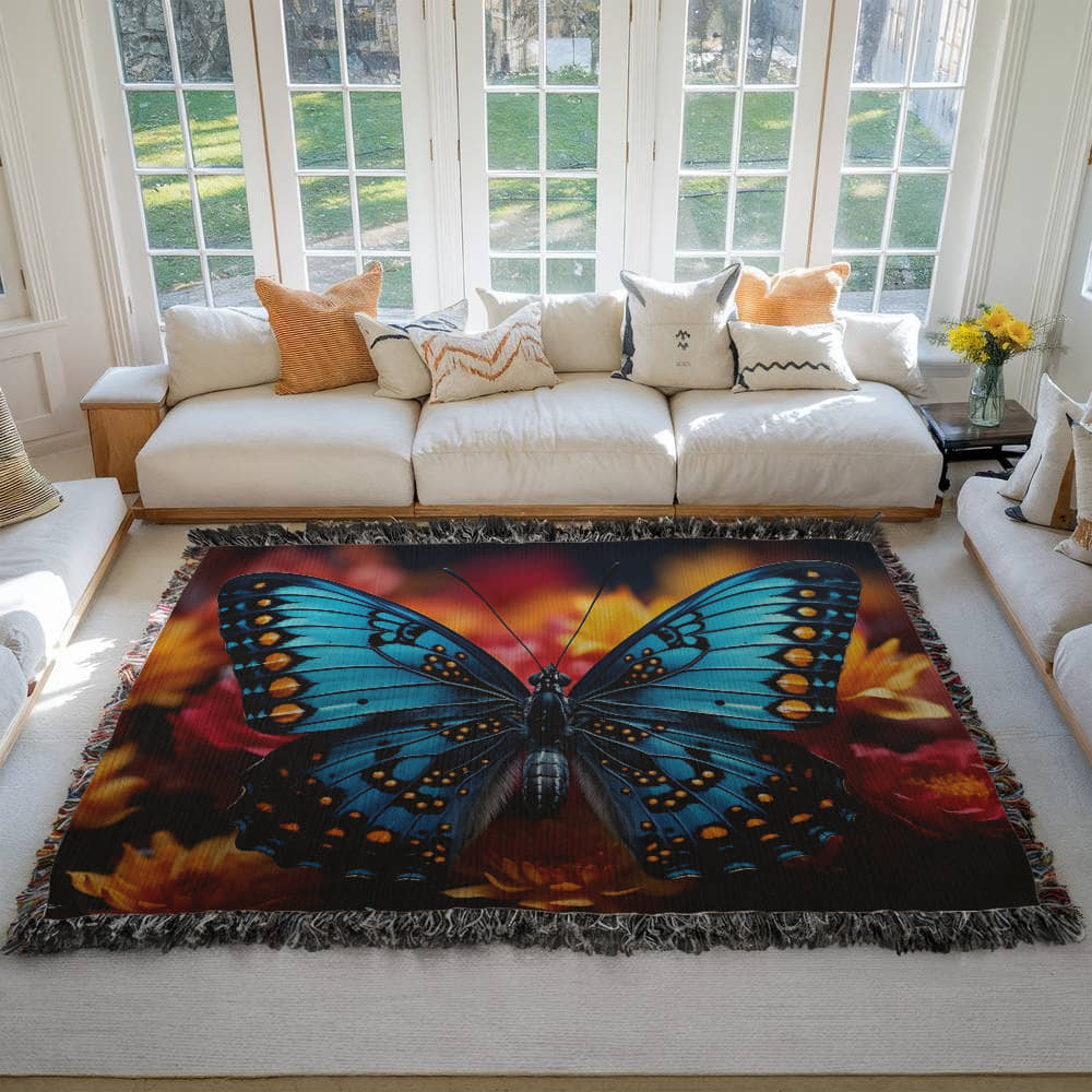 Revised Butterfly Heirloom Woven Blanket