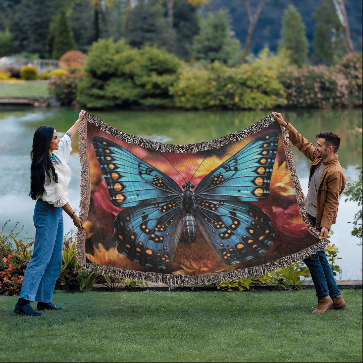 Revised Butterfly Heirloom Woven Blanket