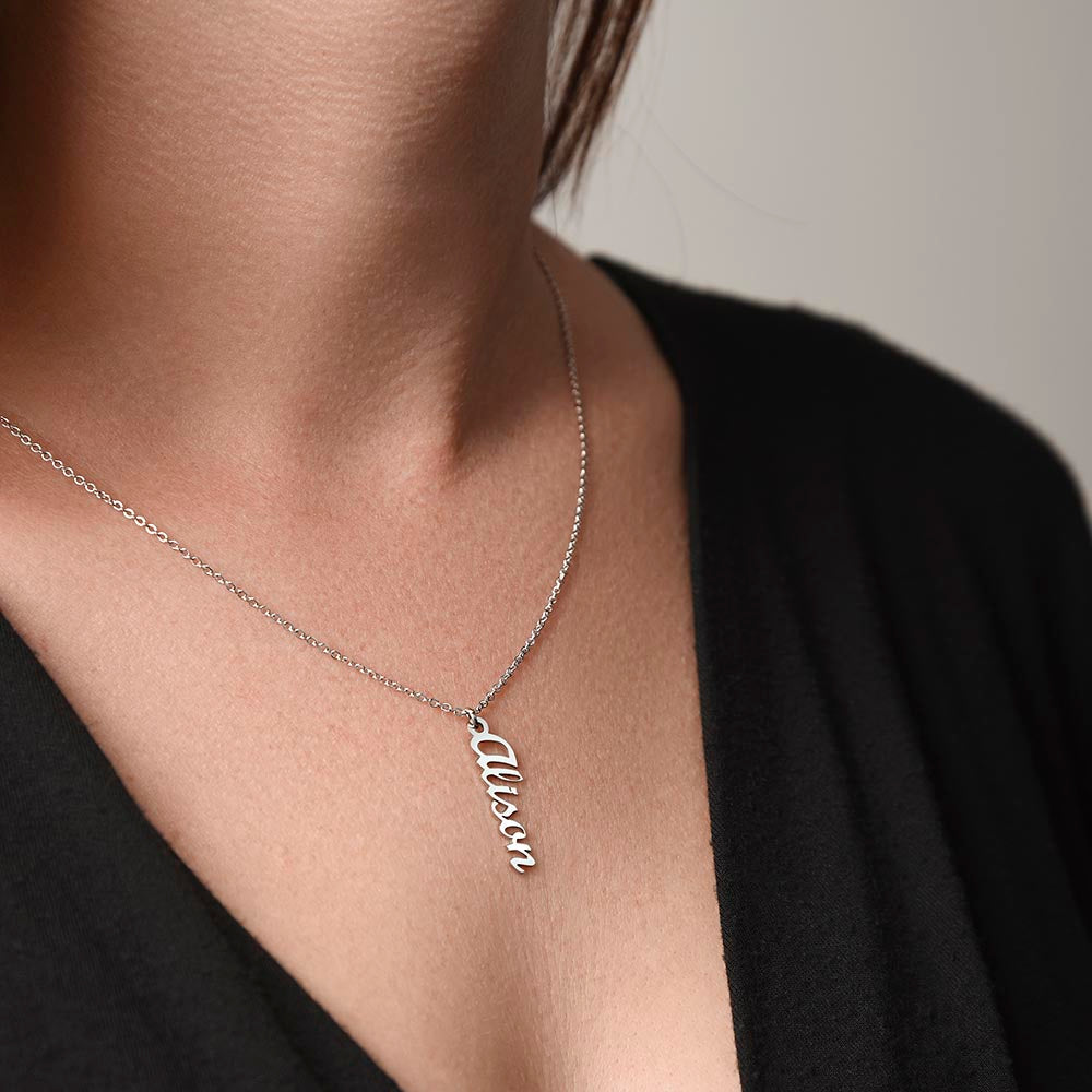 Custom Multiple Vertical Name Necklace For Mom