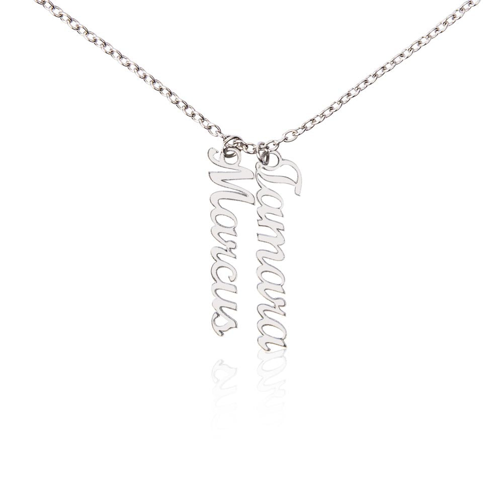 Custom Multiple Vertical Name Necklace For Mom