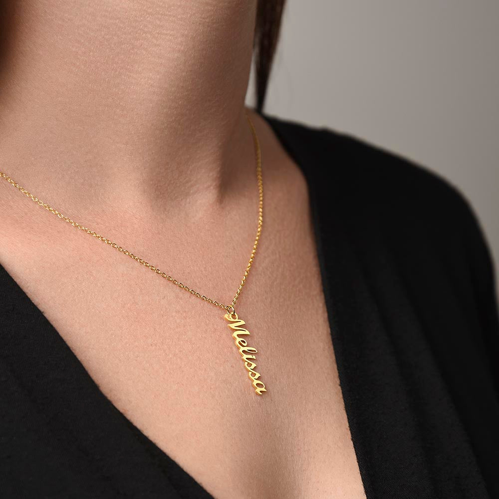 Custom Multiple Vertical Name Necklace For Mom