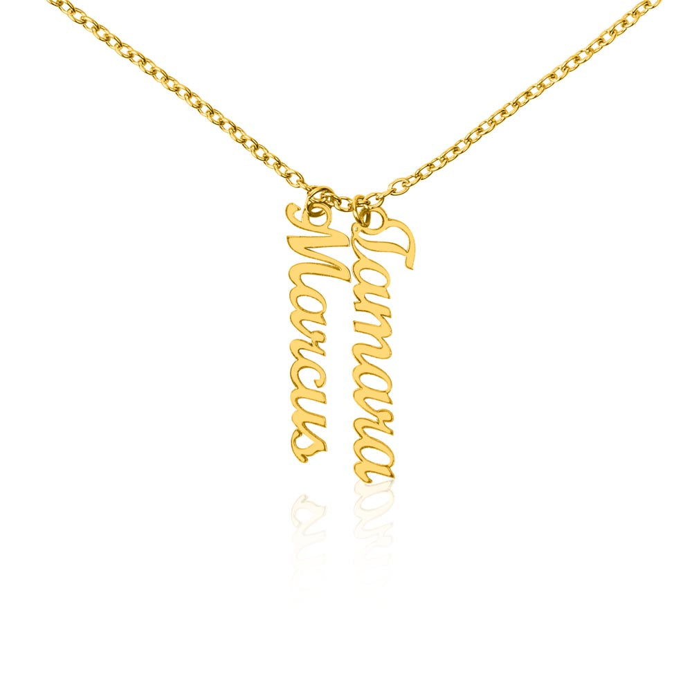 Custom Multiple Vertical Name Necklace For Mom