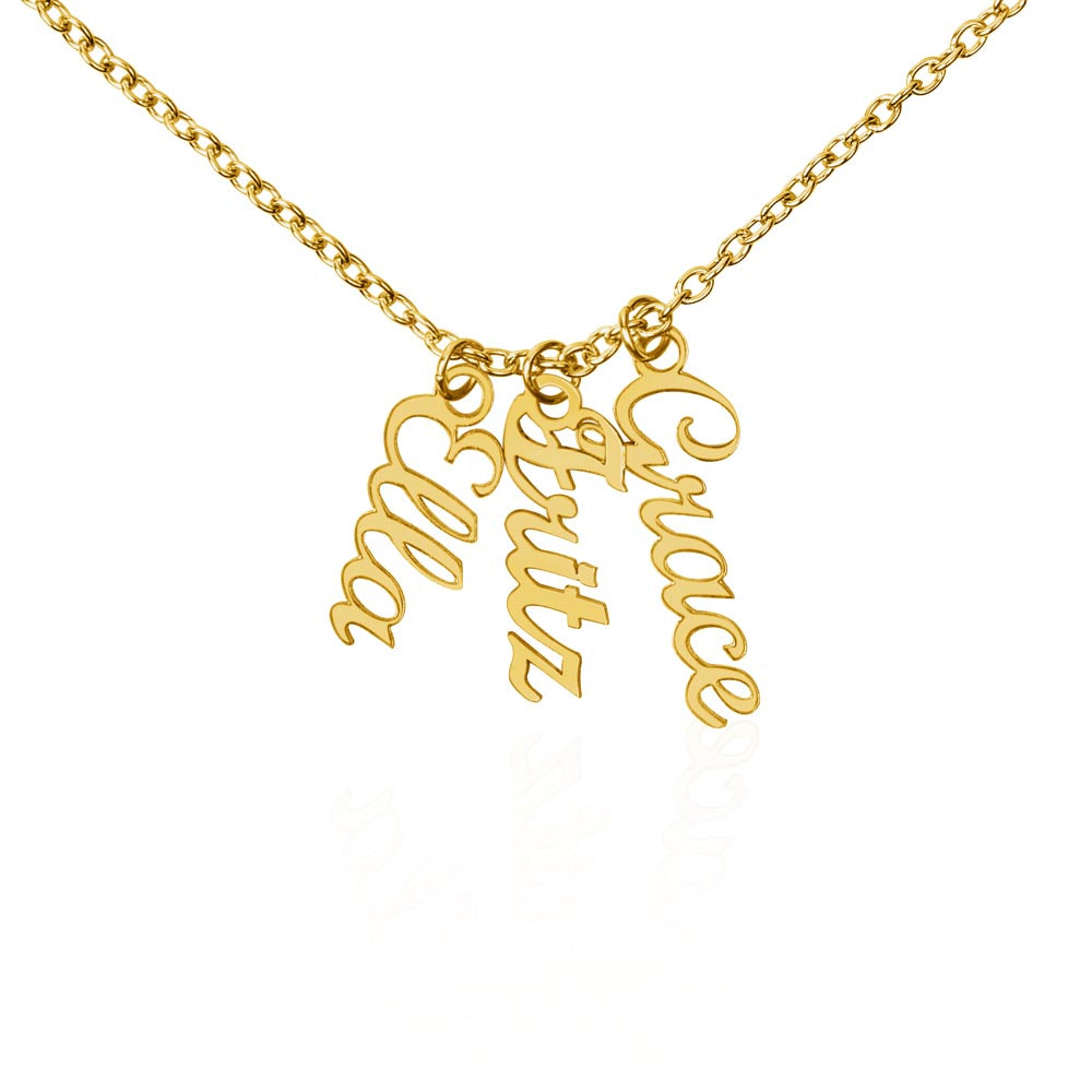 Custom Multiple Vertical Name Necklace For Mom