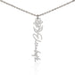 Custom Flower Name Necklace For Mothers and Daughters