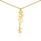 Custom Flower Name Necklace For Mothers and Daughters