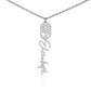 Custom Flower Name Necklace For Mothers and Daughters