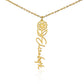 Custom Flower Name Necklace For Mothers and Daughters