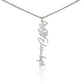 Custom Flower Name Necklace For Mothers and Daughters