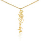 Custom Flower Name Necklace For Mothers and Daughters