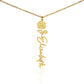 Custom Flower Name Necklace For Mothers and Daughters