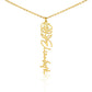 Custom Flower Name Necklace For Mothers and Daughters