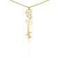 Custom Flower Name Necklace For Mothers and Daughters