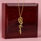 Custom Flower Name Necklace For Mothers and Daughters