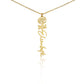 Custom Flower Name Necklace For Mothers and Daughters