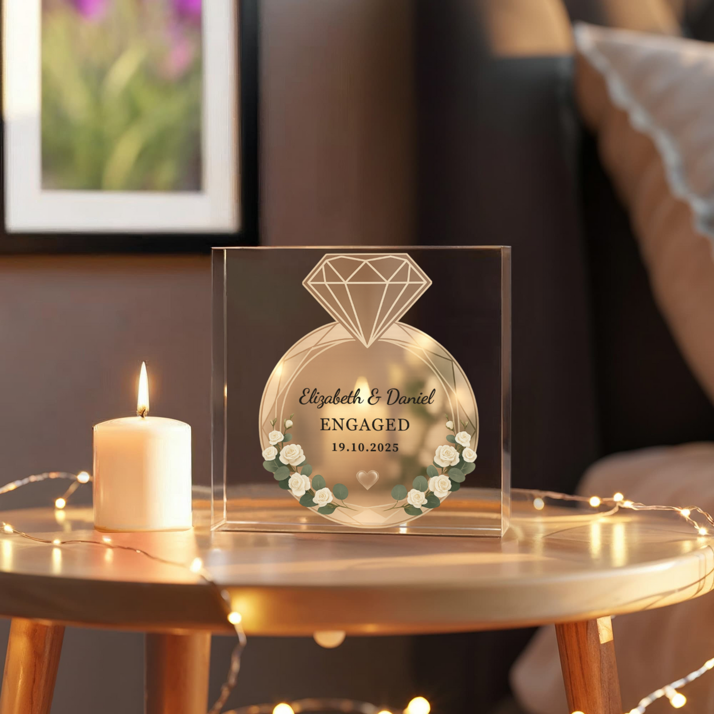 Engagement Ring Acrylic Plaque