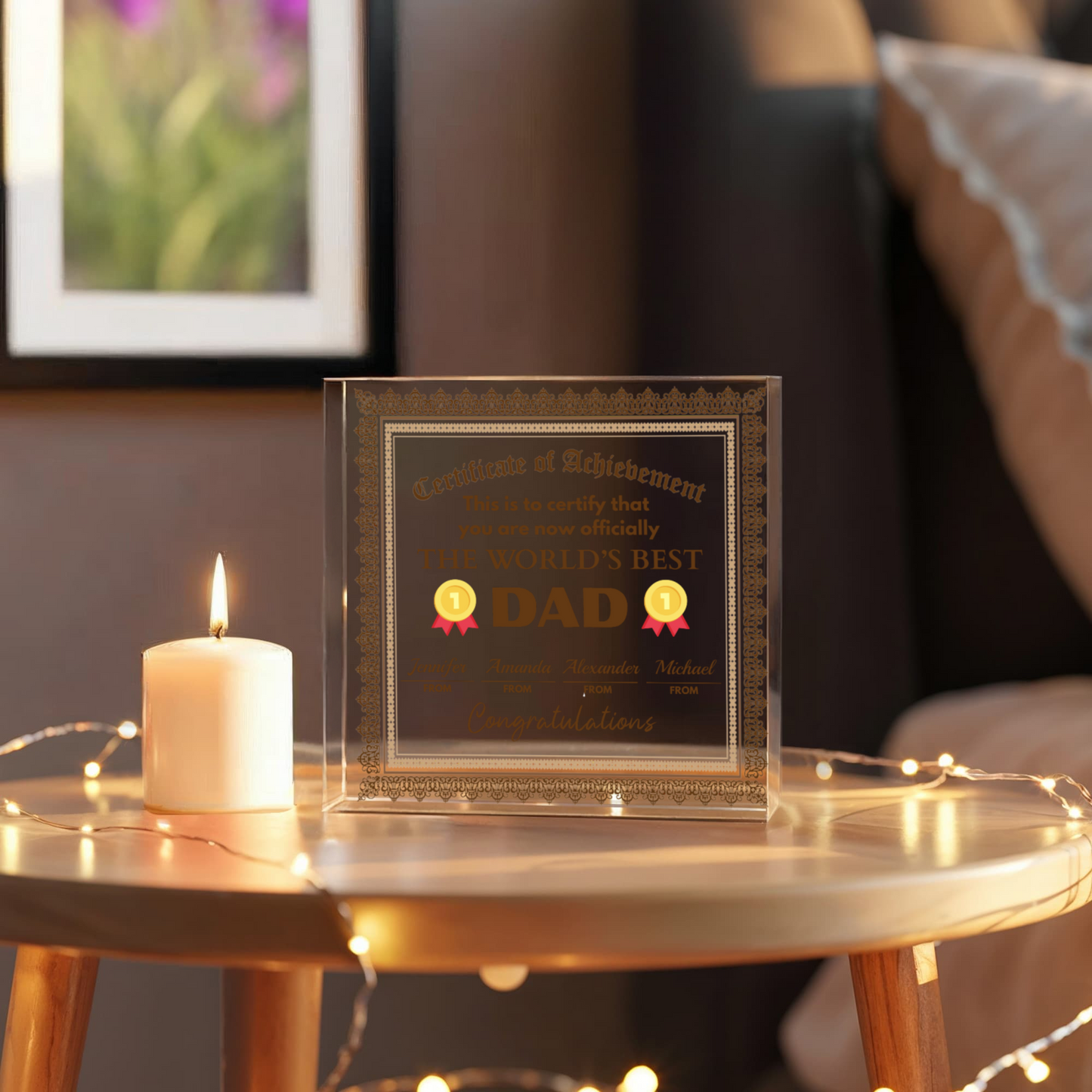 Worlds Best Dad Plaque