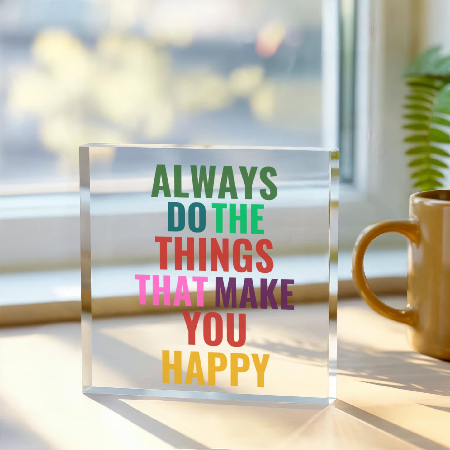 Always Do What Makes You Happy Printed Acrylic Block