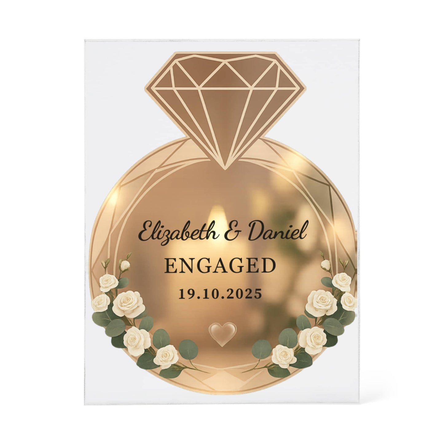 Engagement Ring Acrylic Plaque