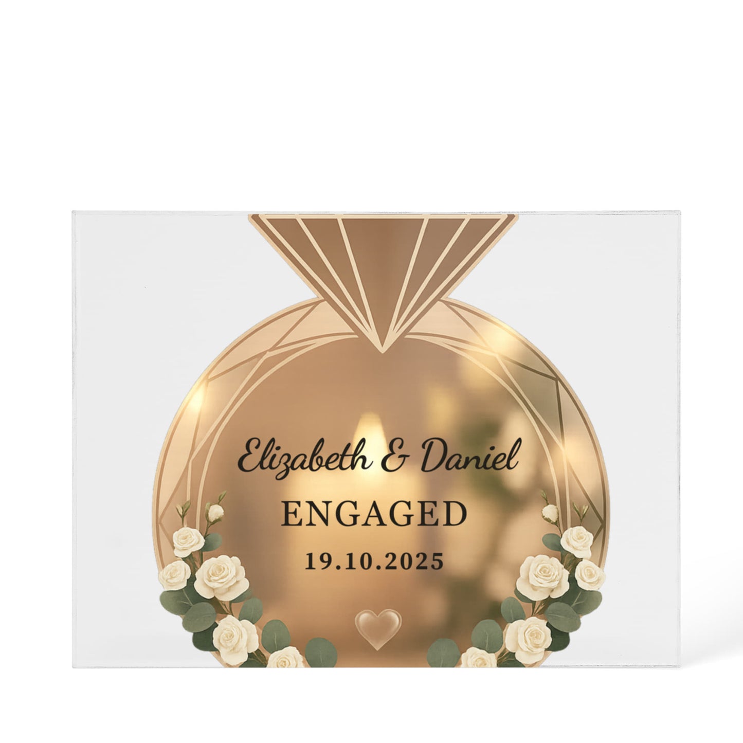 Engagement Ring Acrylic Plaque