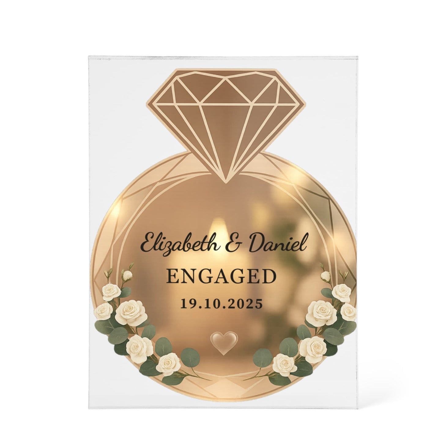 Engagement Ring Acrylic Plaque